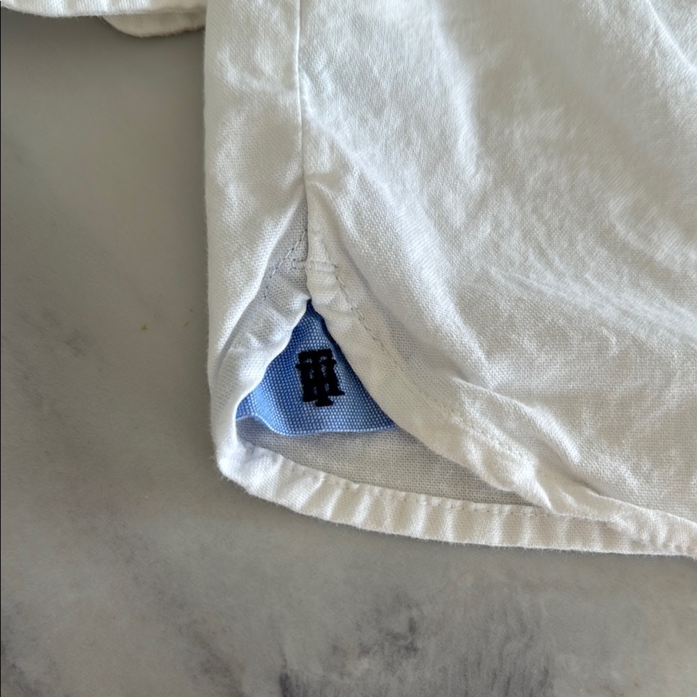TOMMY HILFIGER White Button Down Shirt Classic Cotton - Toddler Boy 18 months - Picture 4 of 5